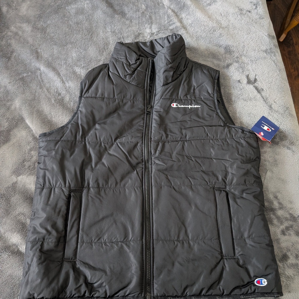 Champion Black Puffer Vest